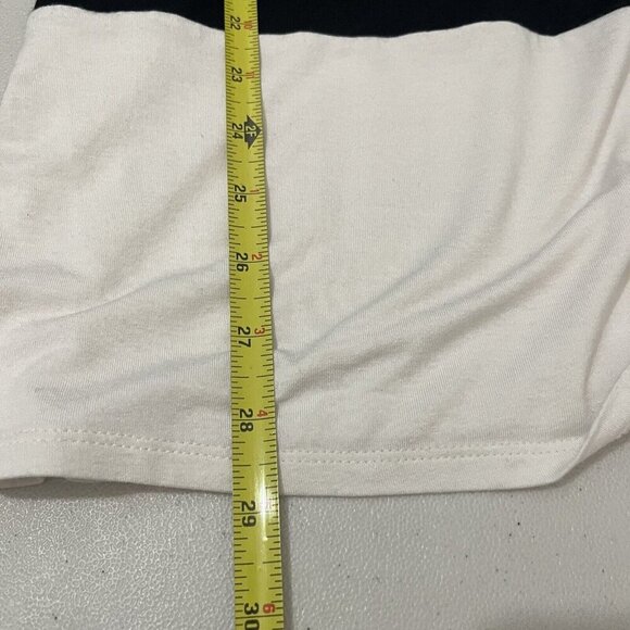 j jill wearever tunic Blouse  Women Medium Petite Layered Front Black White - Picture 6 of 6